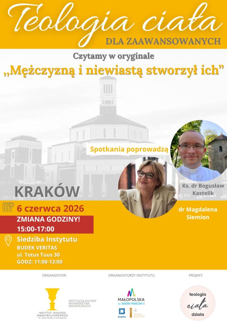 „Mężczyzną i niewiastą stworzył ich” – wspólna lektura katechez Jana Pawła II 1 t ciala